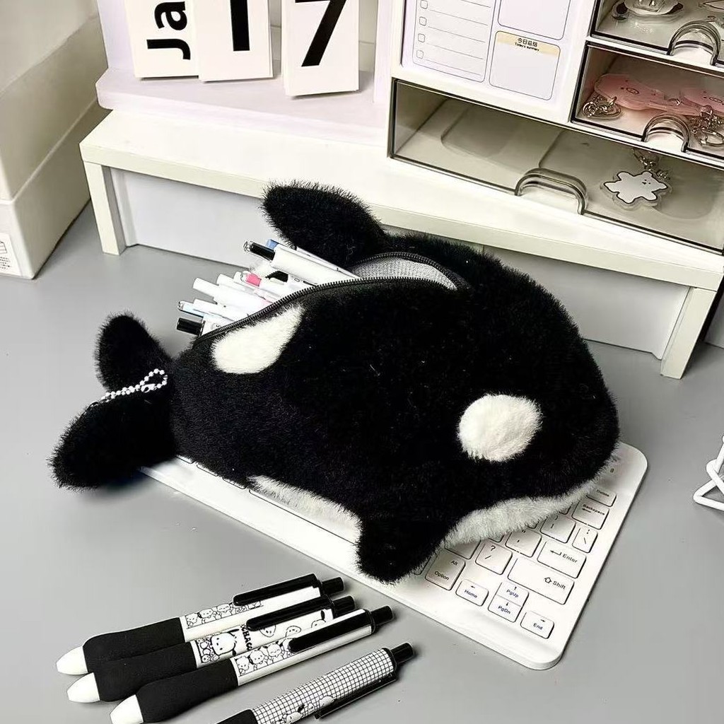 

Kotak Pensil Mainan Plush/Alat Tulis Kartun/Tas Penyimpanan Pelajar Kapasitas Besar yang Imut dan Kreatif