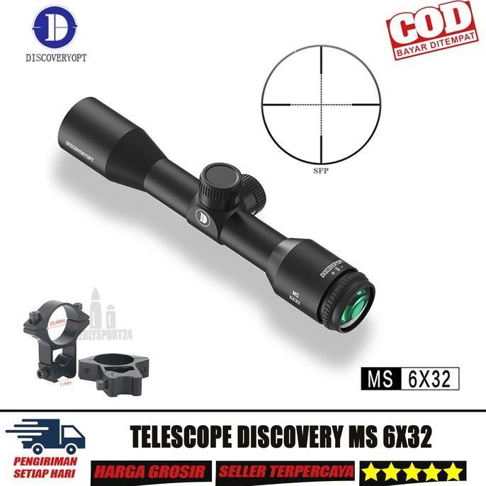 Telescope Discovery MS 6X32 Tahan Getar Teleskop 6X32 Retikel Mildot Terbaru