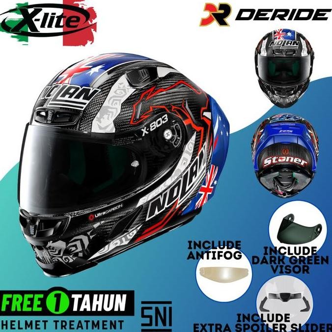 X-803 RS 064 CARBON STONER 10TH ANNIVERSARY X803 803 HELM X-LITE SNI ORIGINAL DAN TERPERCAYA