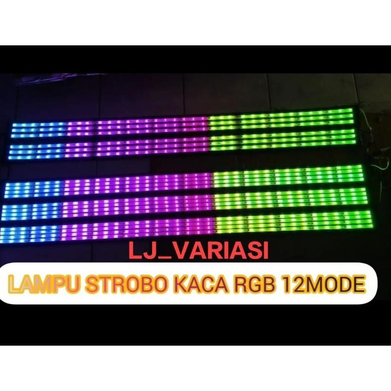 er-56 Big Sale LAMPU STROBO KACA RGB 12MODE Mobil Pickup Elf Truck 12 Volt / 24 Volt Original Murah