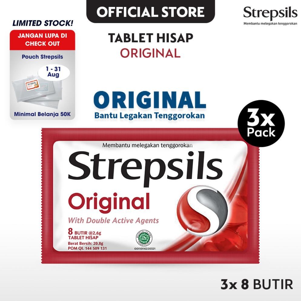 

Strepsils Orinal 8s x3 Permen Pelega Tenggorokan x3
