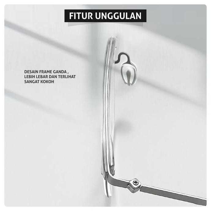 Kacamata Minus Anti Radiasi Colore.In Titanium Ringan Nyaman U2605