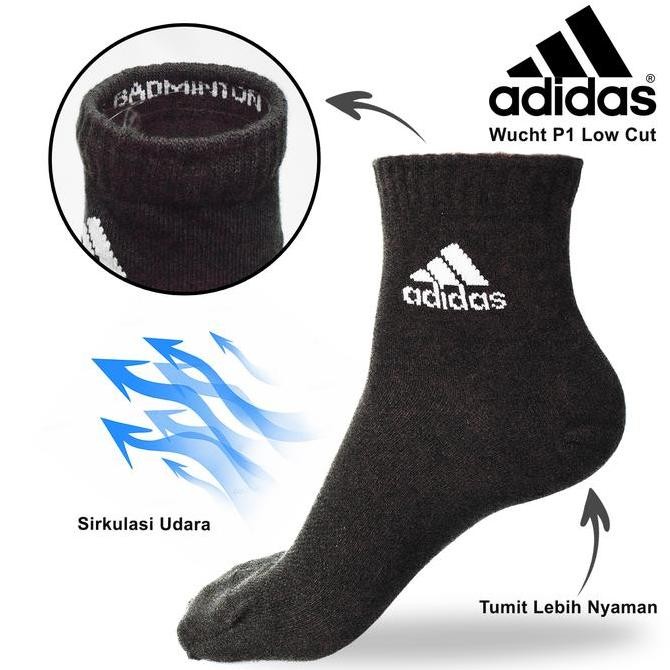 Kaos Kaki Adidas Wucht P1 Low Cut Black / White