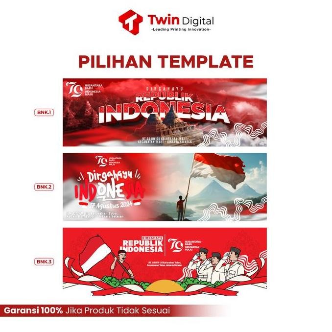 Cetak Spanduk 17 Agustus 2021 HUT RI 76 - Print Banner 17 Agustus