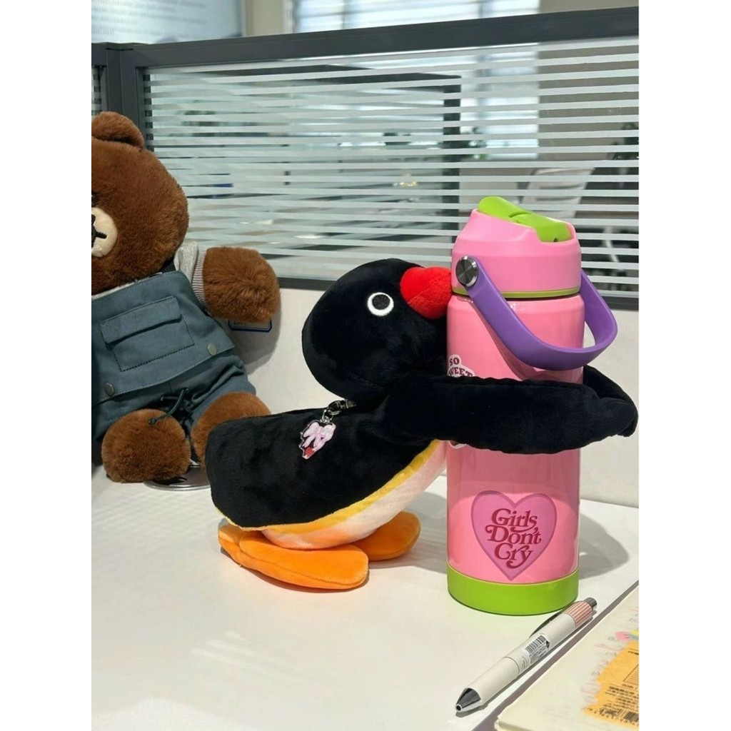

Cute cartoon penguin plush stationery case plush toy doll pencil case