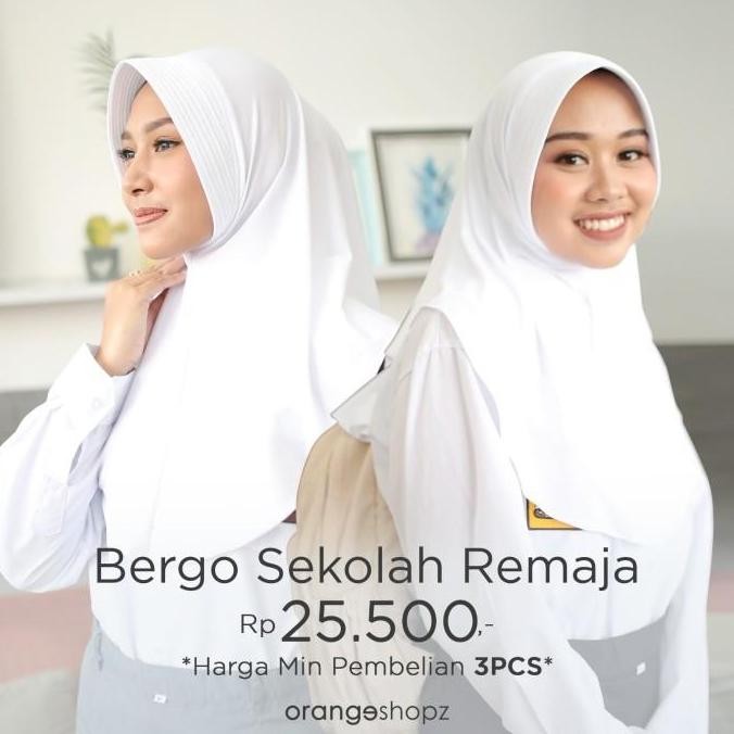 Bergo Sekolah Remaja / Kerudung Sekolah Anak SMP - SMA