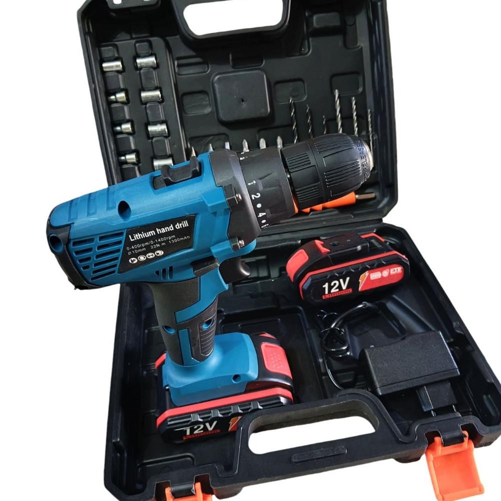 Harga Diskon Nankai Japan Technology Mesin Bor Cordless Besar 10 Mm Baterai 12V 12 Volt Plus Acc