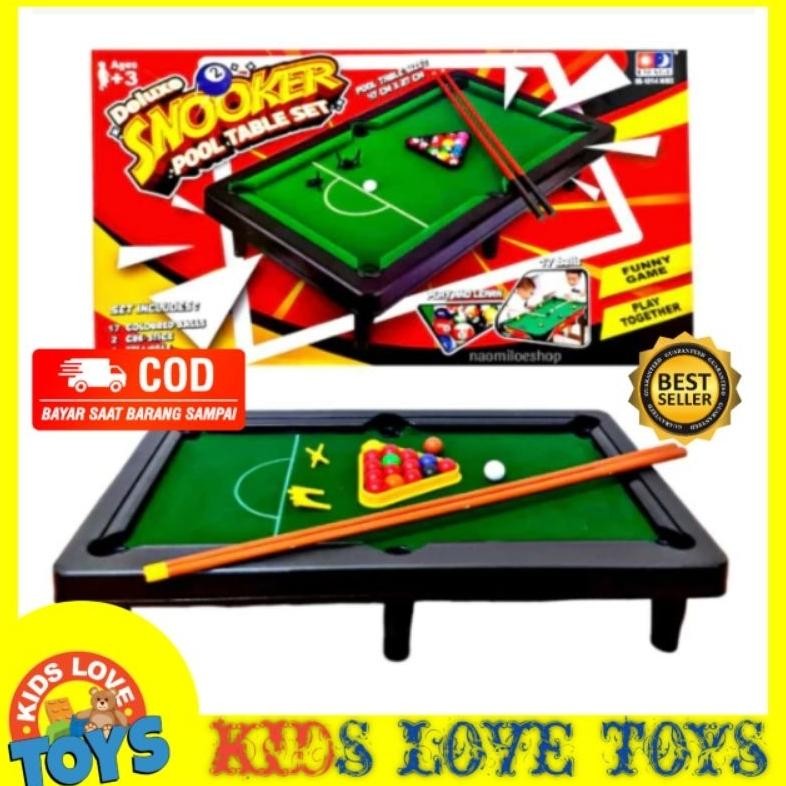 Cuci Gudang Gs-56 Mainan Anak Meja Biliard Deluxe Snooker / Mainan Anak Billyard Jumbo Ukuran 47Cm X