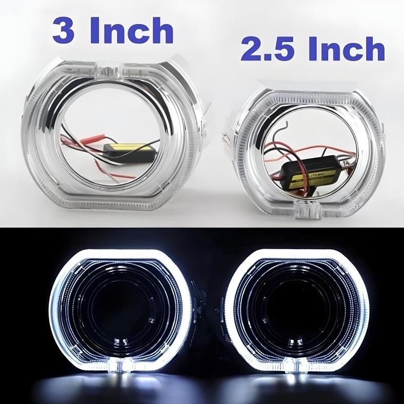 Hot Sale Sd-46 Shroud 1.5 Inch 2.5 Inch 3 Inch Model Bmw, Bulat, Kotak Angel Eye Putih Rgb Shroud Bm