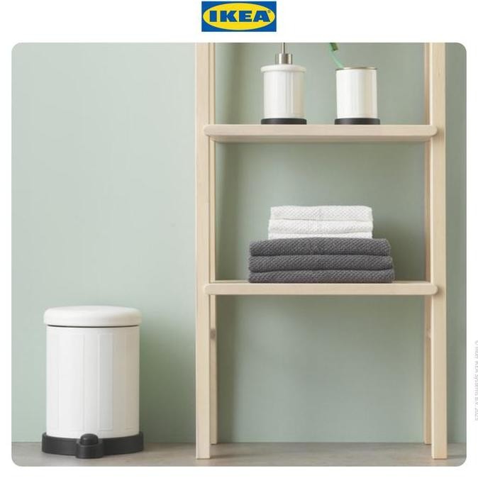 Ikea Toftan Tempat Sampah Minimalis Putih 4L Plastik