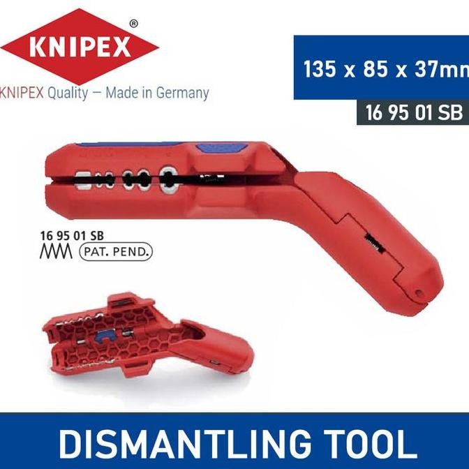 Alat Pengupas Kabel 16 95 01 SB KNIPEX Universal Stripping Tool