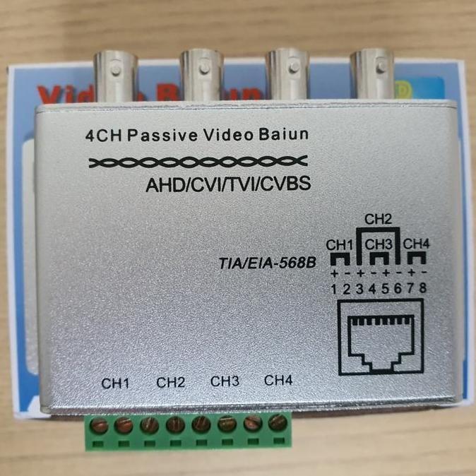 Video Balun CCTV 4 Ways / 4 Ch Passive Video Balun
