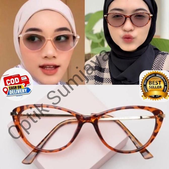 Kacamata Wanita Cat Eyes, Frame Cat Eyes Photocromik