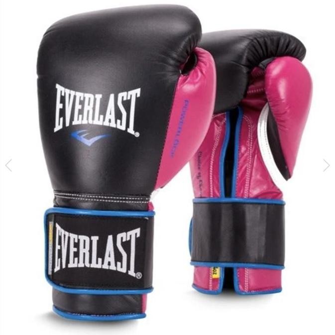 Everlast Powerlock Hoop & Loop Training Gloves leather/sarung tinju