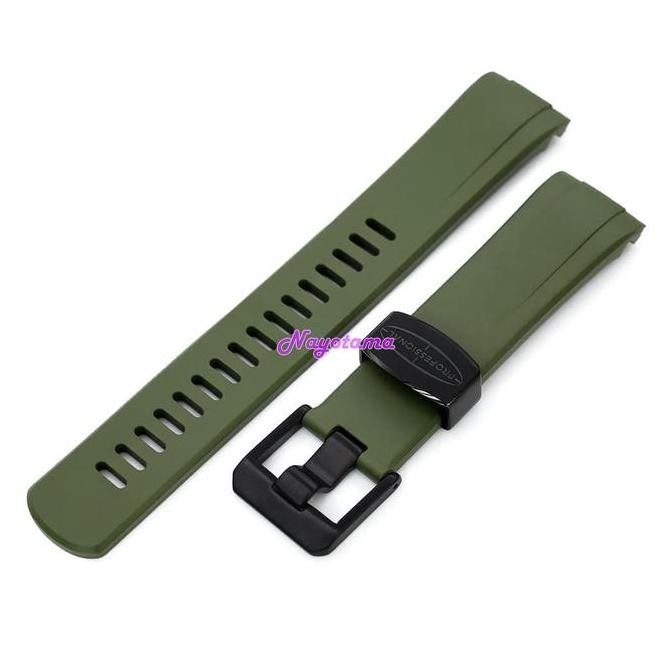 CRAFTER BLUE CB08 Rubber Strap Hijau Seiko New Turtle PVD Black Buckle
