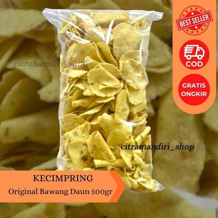 

SBID Kecimpring Singkong Bawang Daun 500 Gr Makanan Ringan / Cemilan / Snack Food Khas Kunungan