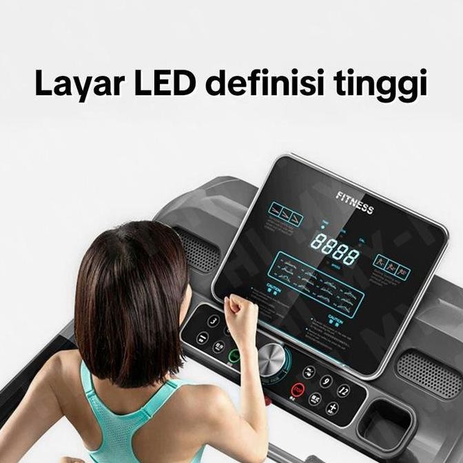 MY-HIZHOKA TREADMILL ELEKTRIK JC-700 TREADMILL LIPAT TREADMILL PORTABLE ALAT OLAHRAGA DI RUMAH WALKI
