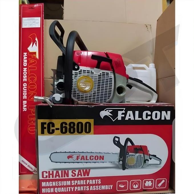 Chainsaw Falcon Pro FC6800 Mesin Gergaji potong kayu BAR BAJA 25 inch