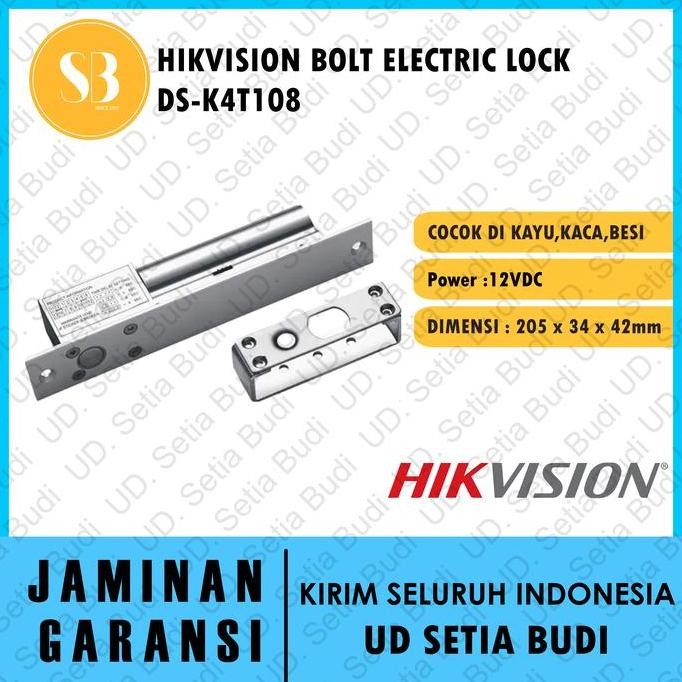 BEBAS ONGKIR - Value Series Bolt Electric Lock Hikvision DS-K4T108