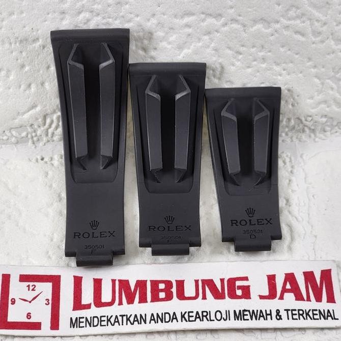 AKSESORIS OYSTERFLEX BLACK RUBBER STRAP FOR ROLEX 20mm