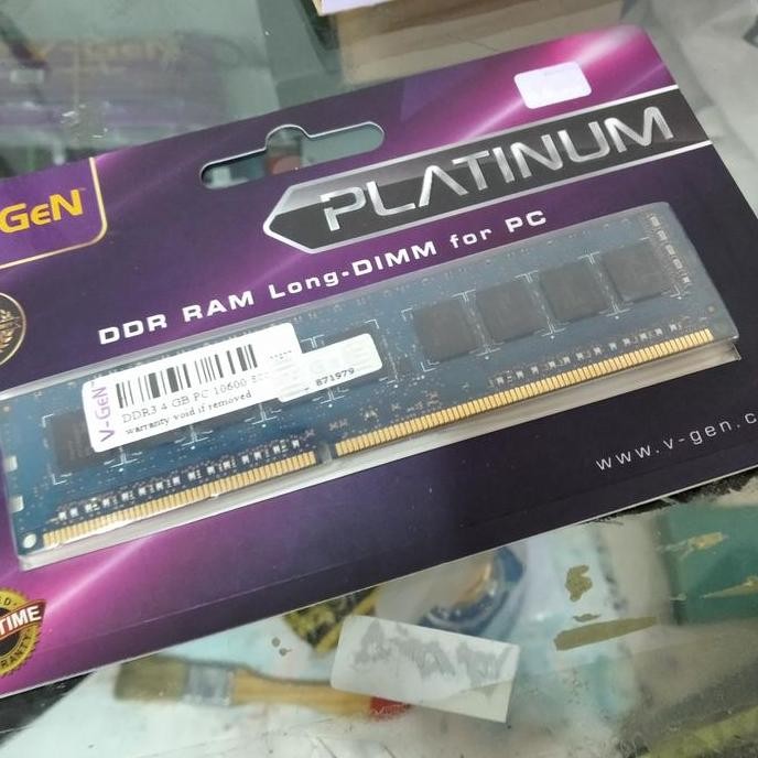 Ram Ecc V-Gen DDR3 4GB Pc 10600