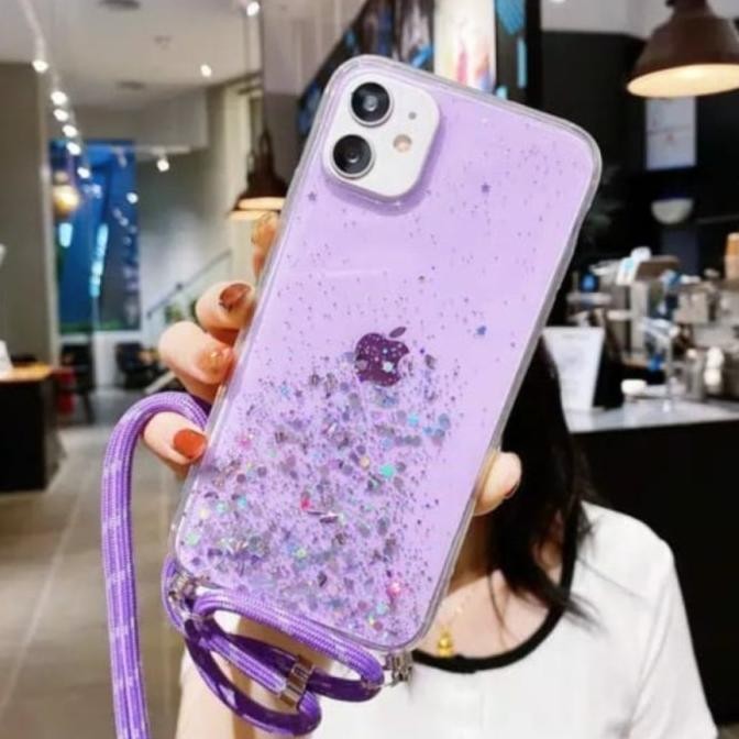 Promo Case Tali Nagita Iphone 14 Plus Lanyard Gliter Gantungan Original