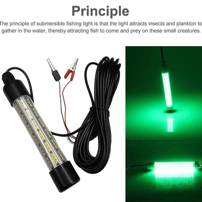 Lampu umpan ikan Lampu LED bawah air Lampu memancing Lampu biru umpan cumi Baterai 48 jam