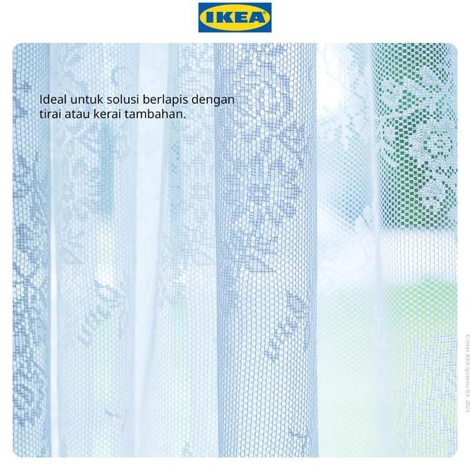 IKEA ALVINE Vitrase Putih Pudar 145x250cm