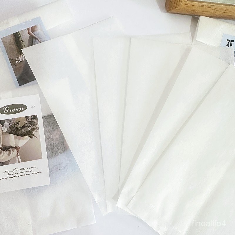 

ins Pure White Cotton Paper Bag Ice Bread Packaging Bag Card Packaging Material Small Card Journal Sticker Packaging Bag