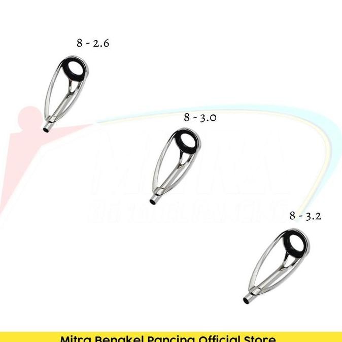 Ring Guide Fuji MGOT 8 Oxide Tip Top Chrome 1Pcs Cincin Ujung Joran Original Japan
