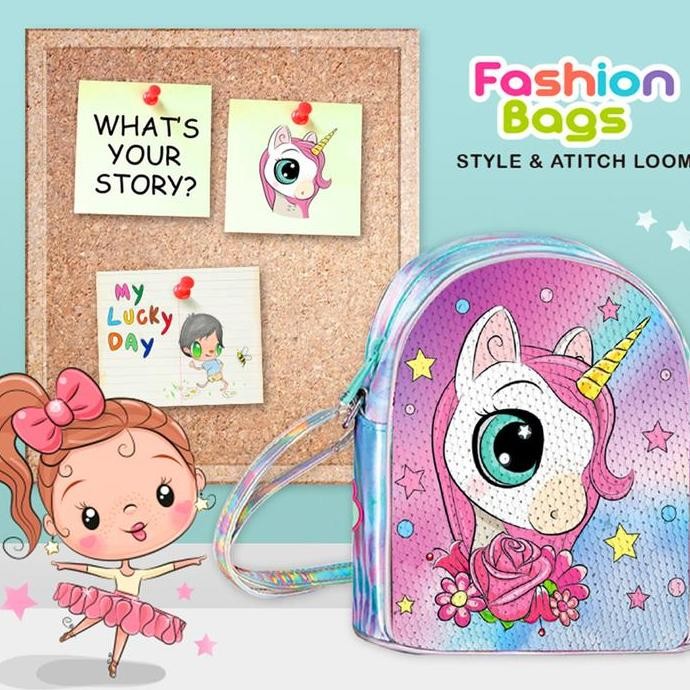 KIDDY STAR SET COLOR YOUR OWN BAG UNICORN - MIX