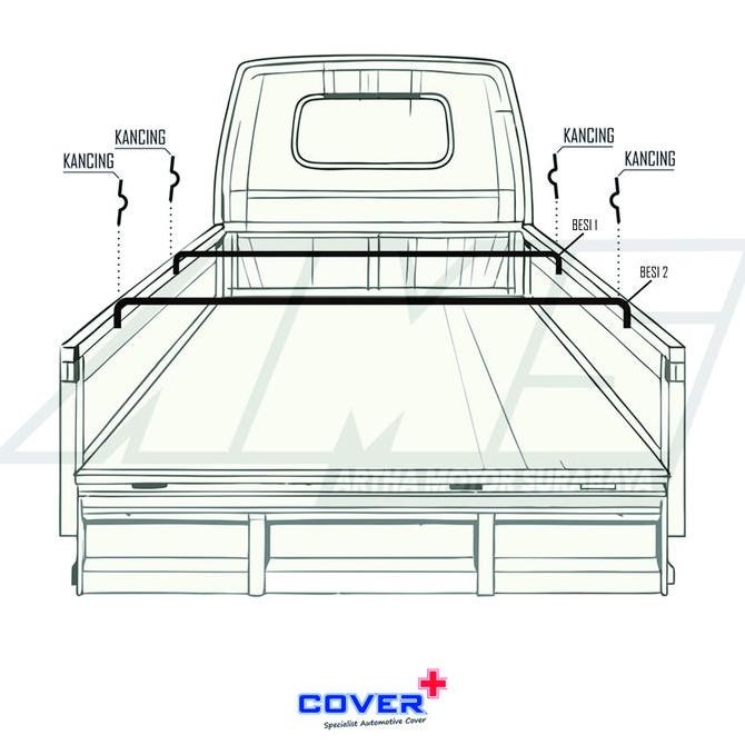 COVER TERPAL TUTUP BAK MOBIL PICKUP KIJANG SUPER GRAND KAPSUL SHORT LONG