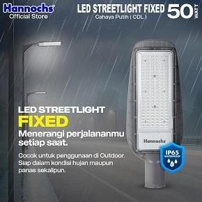 Hannochs Lampu Outdoor Led Streetlight Fixed 50W Cahaya Putih Pju