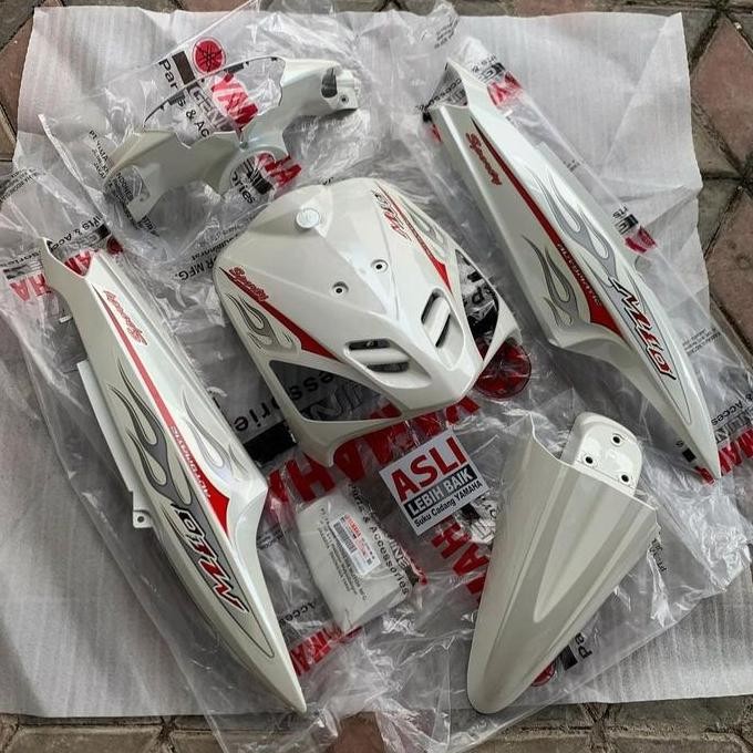 Ready  striping mio sporty 2006 api putih logo mio sporty api 2006 ori