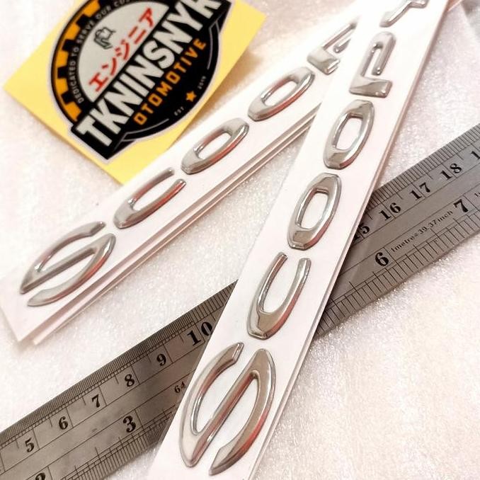 Ready  Mark Logo Emblem Honda Scoopy Prestige Crom Sepasang