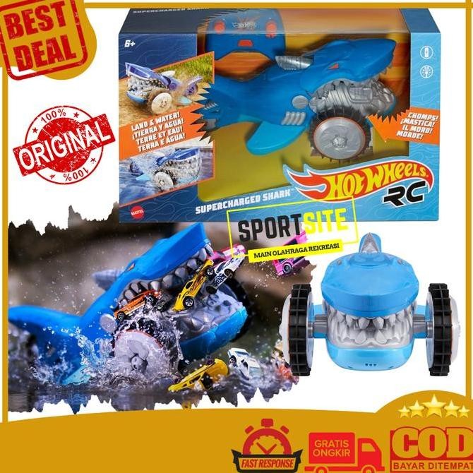 Hot Wheels RC Supercharged Shark Remote Control Amfibi & Air Mobil Hiu