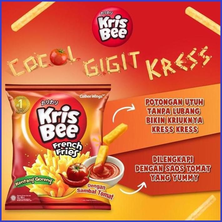 

KRISBEE FRENCH FRIES MAKANAN RINGAN KENTANG GORENG 65G