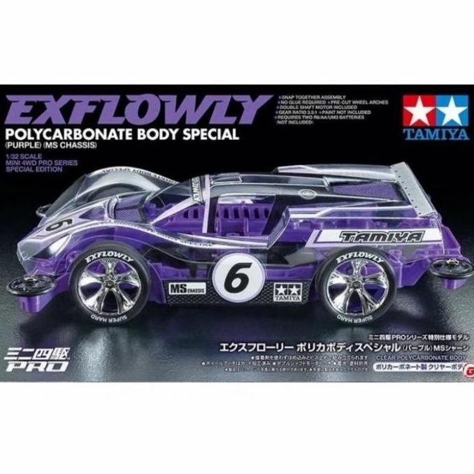 TAMIYA 95571 EXFLOWLY POLYCARBONATE BODY PURPLE SPECIAL