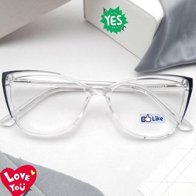 Frame Kacamata Wanita Cat Eye AE752CLR Bening Minus