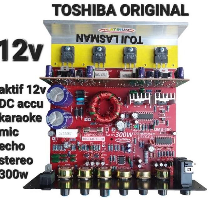 ( DMS 650 MINUS MP3 ) TOSHIBA ORIGINAL TOJI LASMAN 650 12V DC AKTIF KARAOKE MIC ECHO SUBWOOFER 300W 