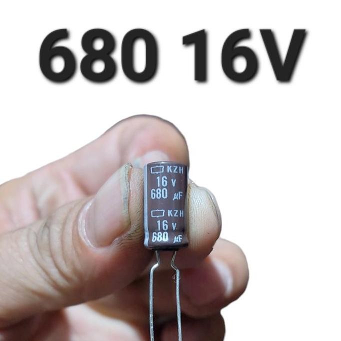 ( 680UF 16V ) 680 UF 16V 680MIKRO 680MICRO 16 V VOLT ELKO ELCO 680MF