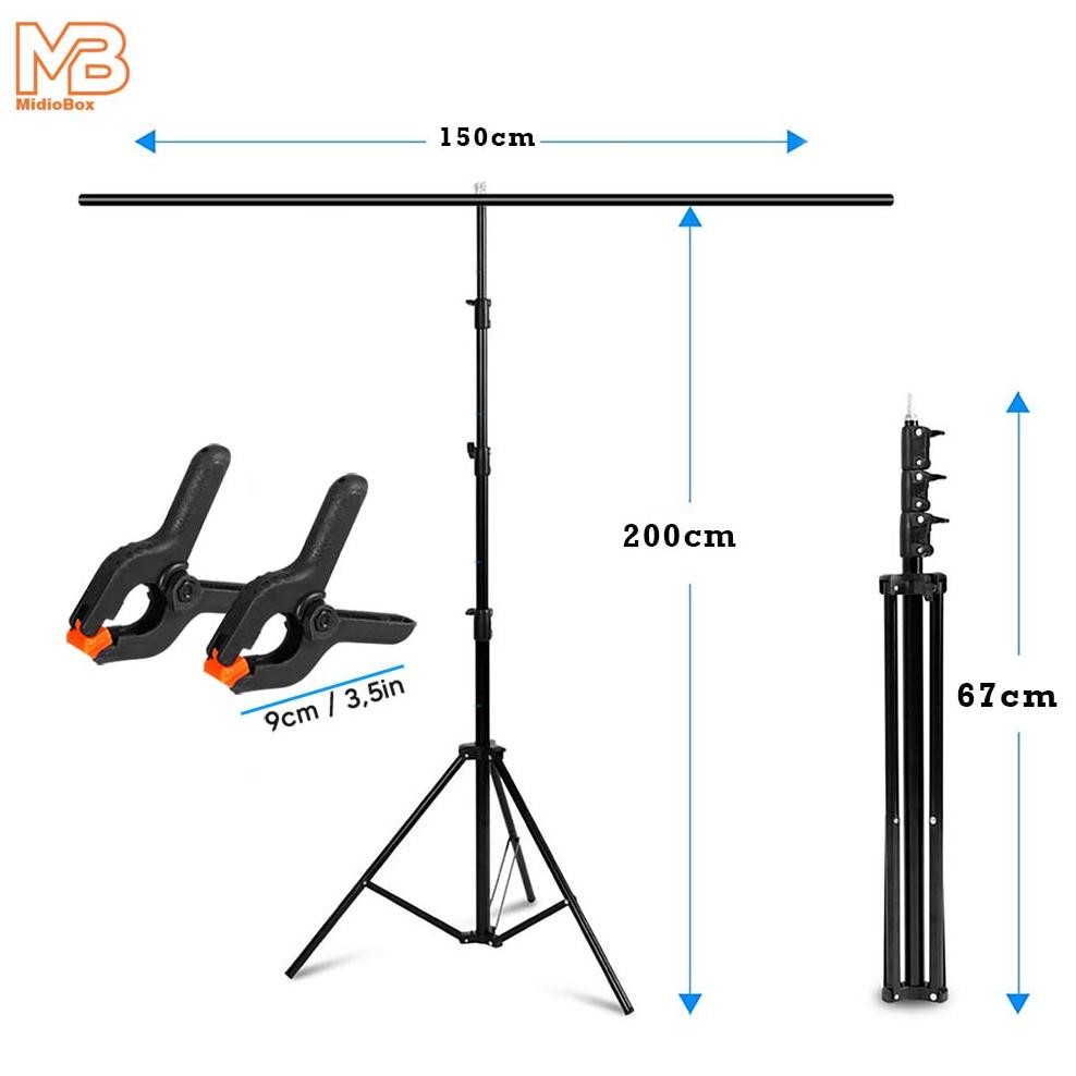 Stand Background Foto Studio Midio Ukuran Tinggi 200Cm X Lebar 150Cm Stand Alas Foto Tiang Alas Foto