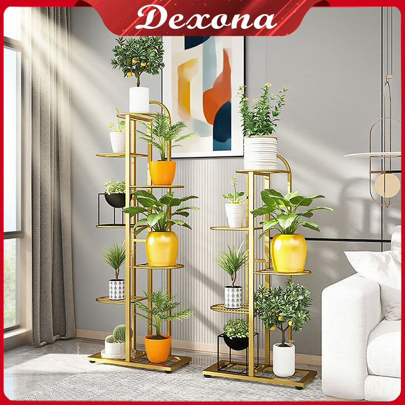 Tingkatan Rak Bunga Rak bunga unik Tempat bunga besi tempa emas Besi Rak Bunga 3/4/5  Meja Hias Stan