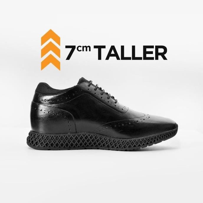 Keeve KBC 200 Sepatu Sneakers Peninggi Badan Pria Casual Shoes Black Snekers Hitam FW