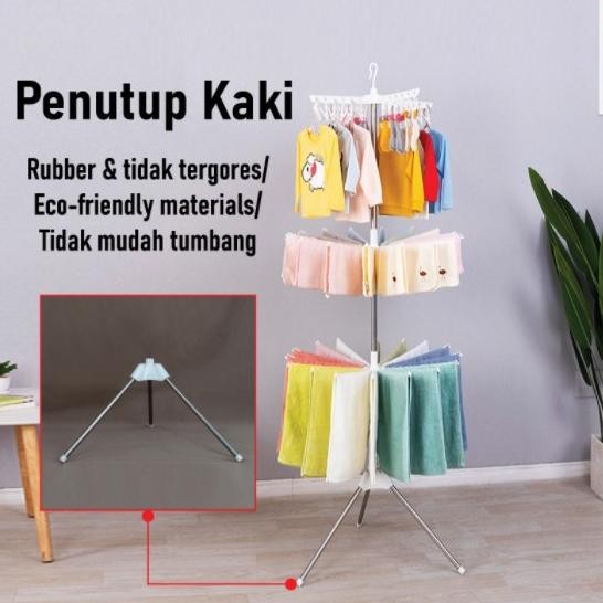 Termurah Menara Rak Jemuran Baju Bayi Handuk Menara Kaos Kaki Kain Gantung Berdiri Hanger Lipat Tian