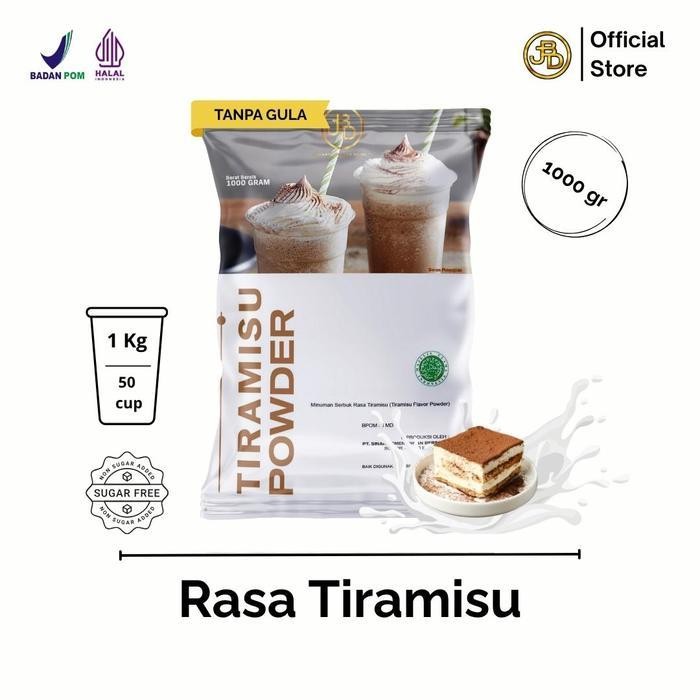 

DD Bubuk minuman Premium Rasa Tiramisu 1Kg JBD | Jakarta Bubble Drink | Halal&BPOM