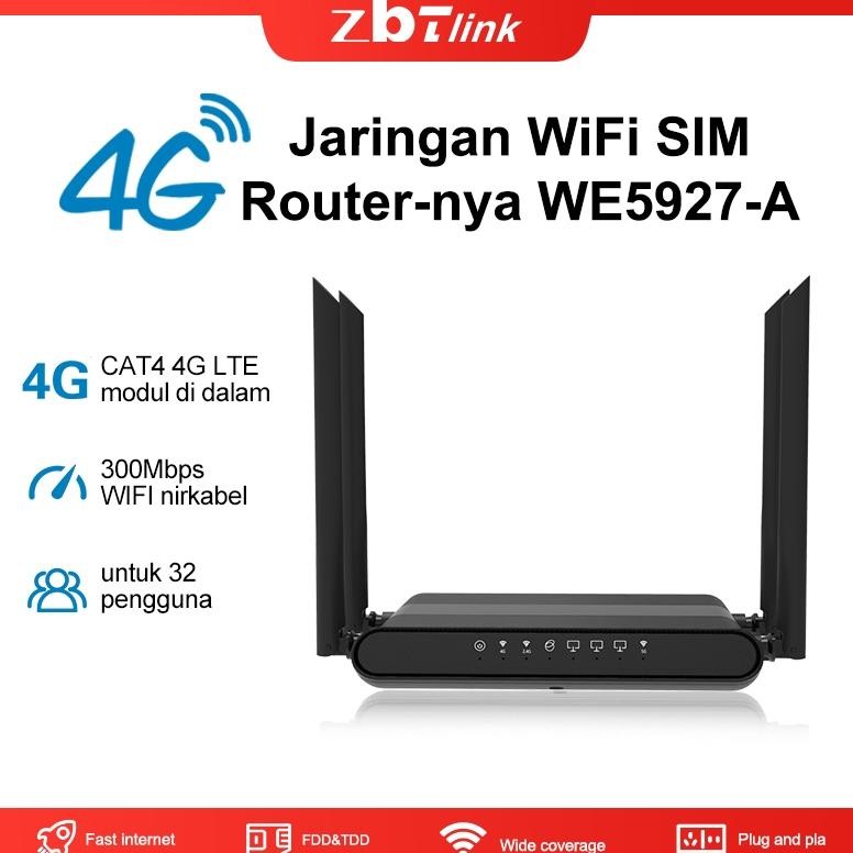 ZBT 4g router dengan slot kartu sim Tanpa Hadapan Hotspot 4G LTE Modem Router WIFI 300 MBPS SPEED