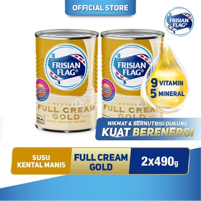 

MN Frisian Flag Bendera Kental Manis Full Cream Gold Kaleng 490g [2 Pcs]