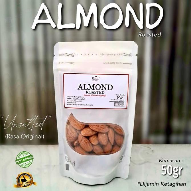 

Kacang Almond Roasted Almond Panggang Almond Oven Original 50Gr Allshop