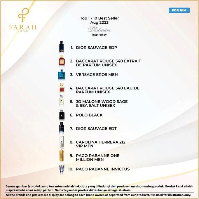 Farah Parfum Eros Men - Platinum - Parfum Pria